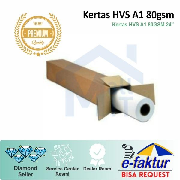 

KERTAS HVS ROLL A1 80G 24 Inci 24" High Quality