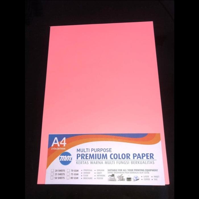 

HVS Warna A4 80gr MM-342 Cyber Pink (1 rim)
