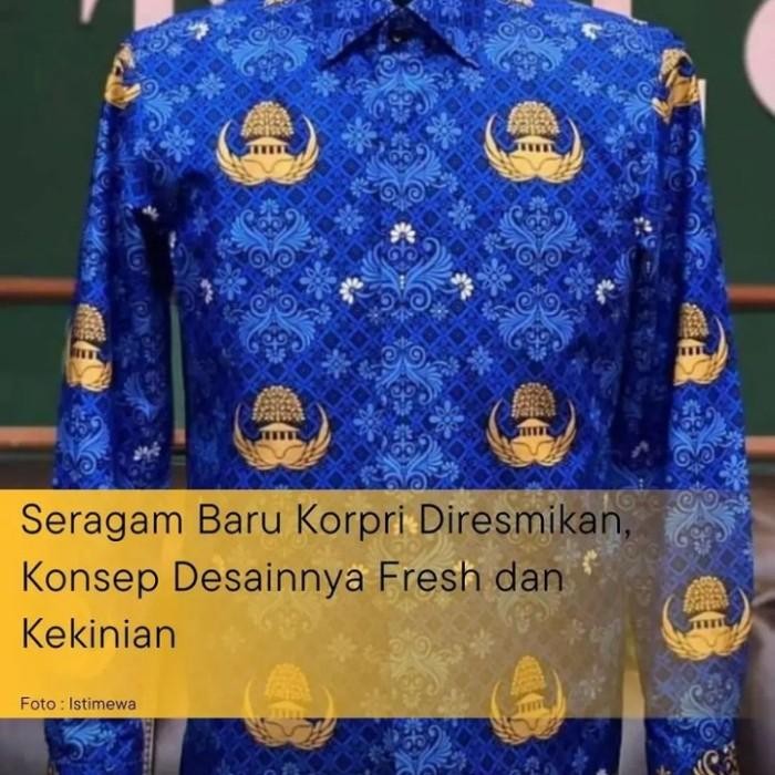 Kain Batik Korpri Terbaru C50S Bahan Seragam Baju 3 Meter
