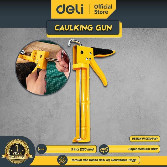 

Stok Baru Deli Caulking Gun / Tembakan Lem atau Silikon 9 Inch Bahan Besi A3 EDL2350