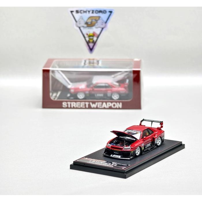 Street Weapon LBWK Skyline ER34 #5 LB Super Silhouette Open Hood Limited Edition RED