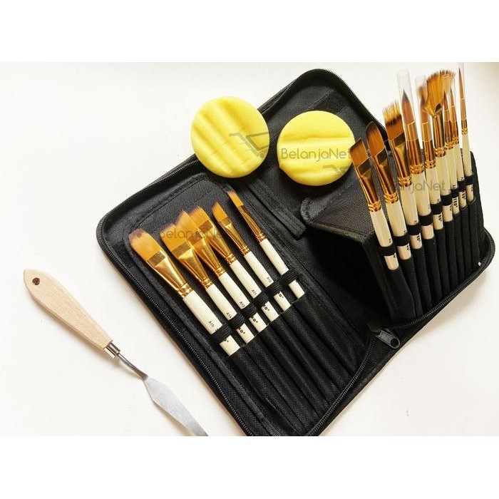 

Set Alat Lukis Kuas Lukis Cat Air Minyak Acrylic Joyko Brs-12