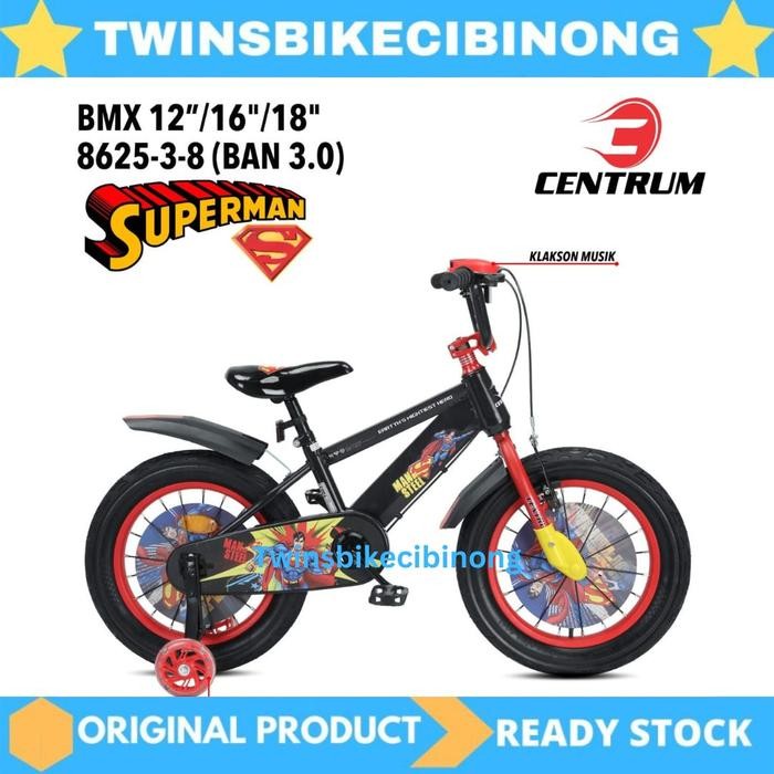 Sepeda Bmx 12 16 18 Centrum Superman Ban Jumbo Ct 8625-3-8