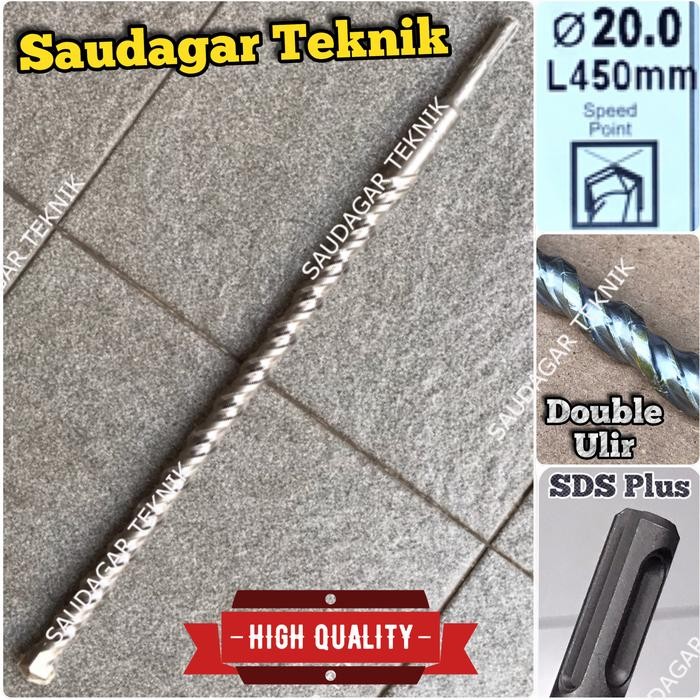 Sds Plus 20Mm X 450Mm Mata Bor Beton Tembok Sds + 20 Mm L 450 Mm
