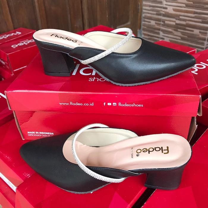 alfa Sandal Pesta Wanita Fladeo TH Heels 5cm Mutiara Cantik Sandal Kondangan