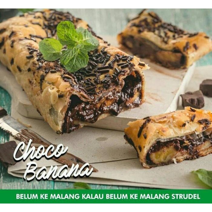 

(Allthebest) MALANG STRUDEL Choco Banana atau Pisang Coklat Oleh Oleh Khas Malang