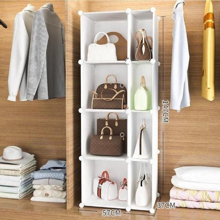 Rak Tas Rak Serbaguna Portable Lemari Minimalis Penyimpanan *