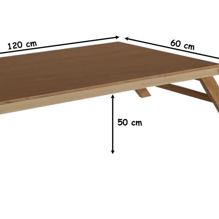 Meja Lesehan Lipat 120x60 Tinggi 50 cm *