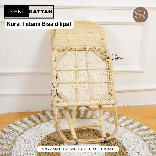 Kursi Lipat Lesehan Tatami Rotan Alami Khas Jepang *