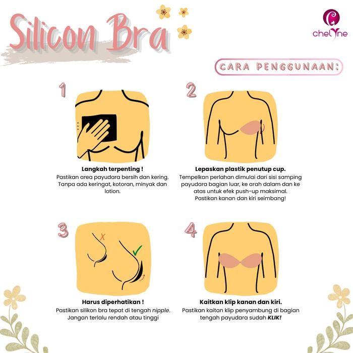Chelyne BH Silikon Bra Push Up Dengan Lem Perekat *