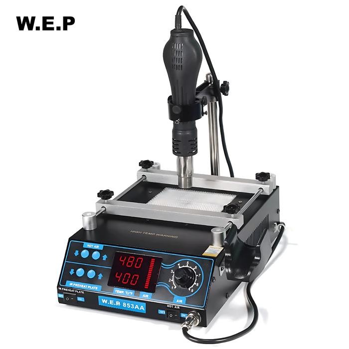 Wep 2 In 1 Digital Smd Infrared Preheater Rework 853Aa Hitam Original