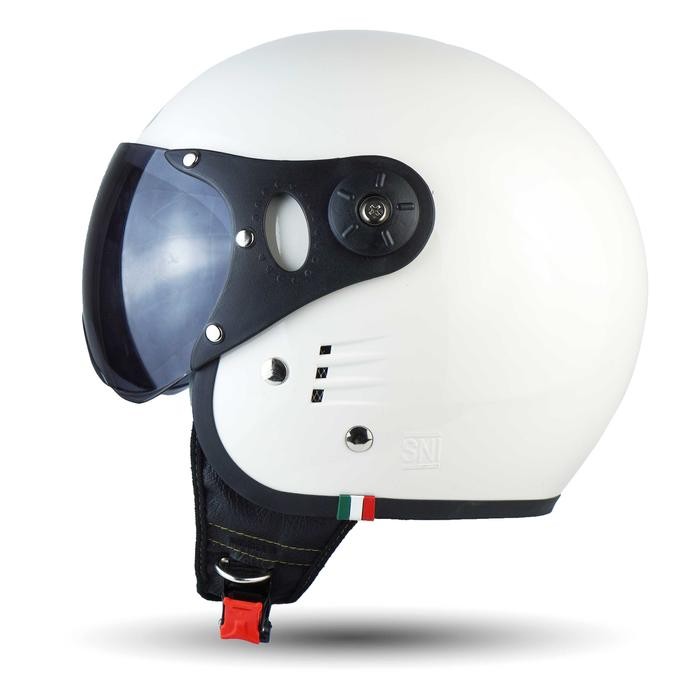 Helm Bogo Helm Retro Wanita Pria Kekinian Kaca Pilot Sudah Sni Motorcycle Dual Sport Helm Setengah