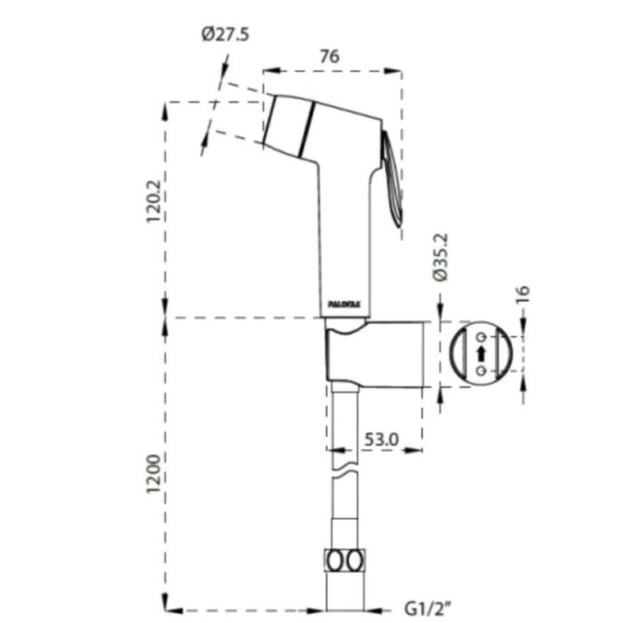 Terbaik Tsl 3102 Paloma Jet Shower Toilet Semprotan Bidet Wc Closet Jet Spray