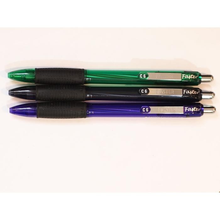 

Kenko Stationary - Ballpoint /Pulpen Faster C6 ,0.7 Mm Isi 12 Pcs - Black & Blue