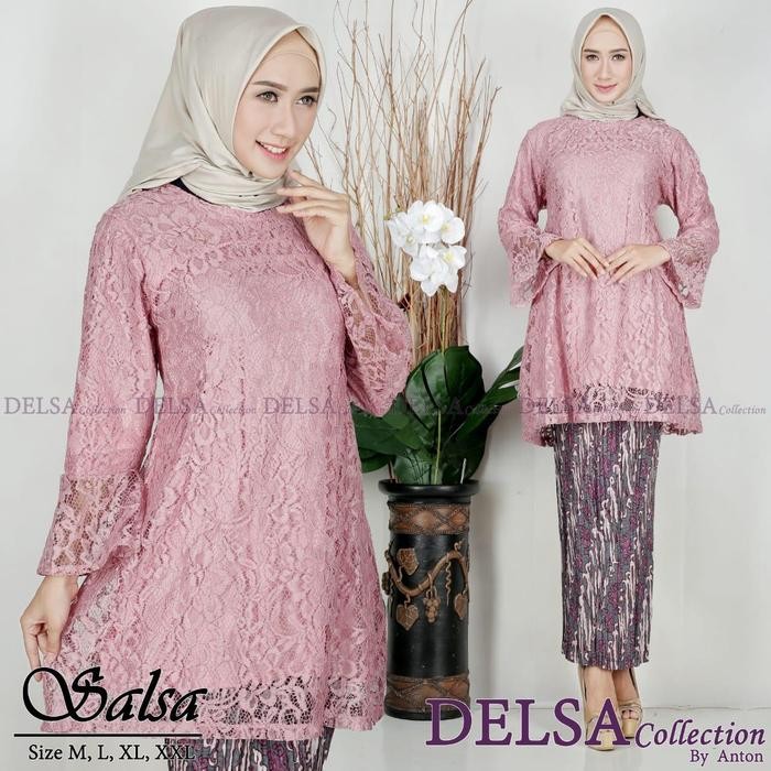 Setelan kebaya brukat tunik tile / Kebaya tunik brukat tile 2023 / atasan Kebaya Brokat Tile / set