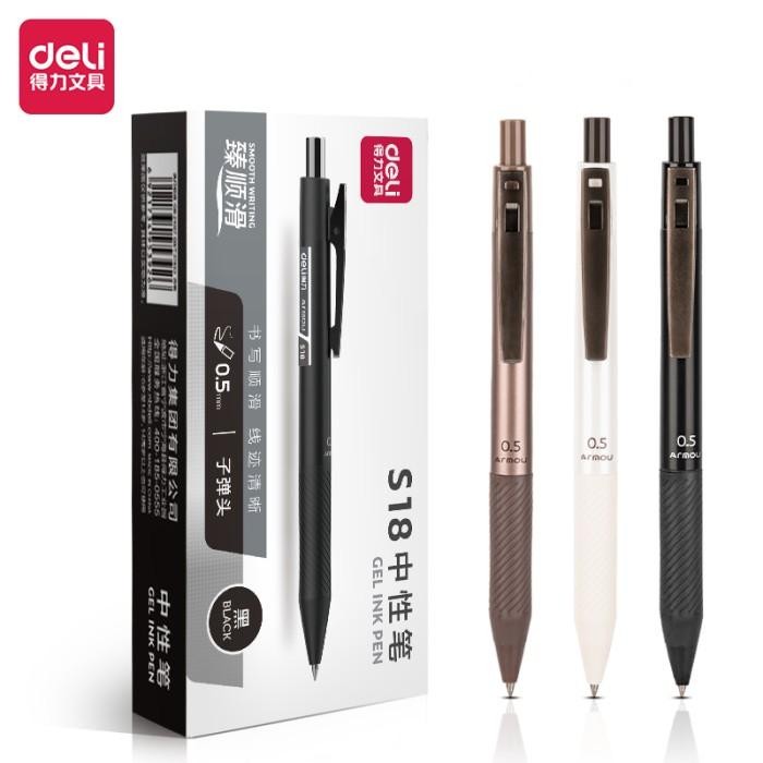 

Deli Stationary - Deli Pulpen Gel Office / Office Gel Pen 0.5Mm S18 12 Pcs