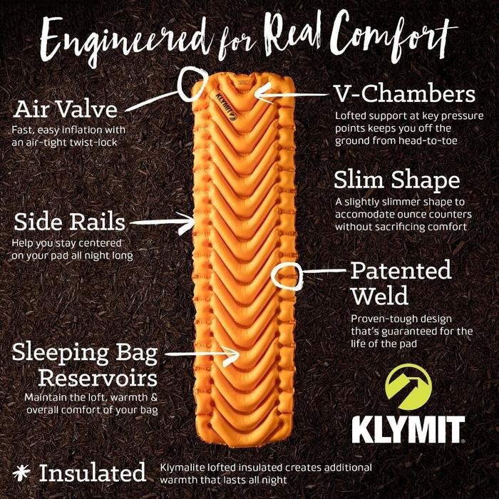 Khusus Gosend Klymit Insulated Static V Ultralite Sl Sleeping Pad Lifetime Warranty