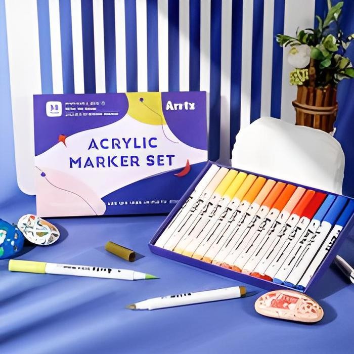 

Arrtx Spidol Warna Permanen Acrylic Paint Markers Set 30 Colors Pasti Diskon
