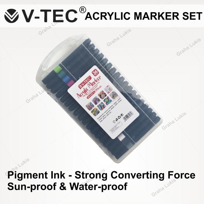 

V-Tec Marker Acrylic Set - Spidol Acrylic Pasti Diskon