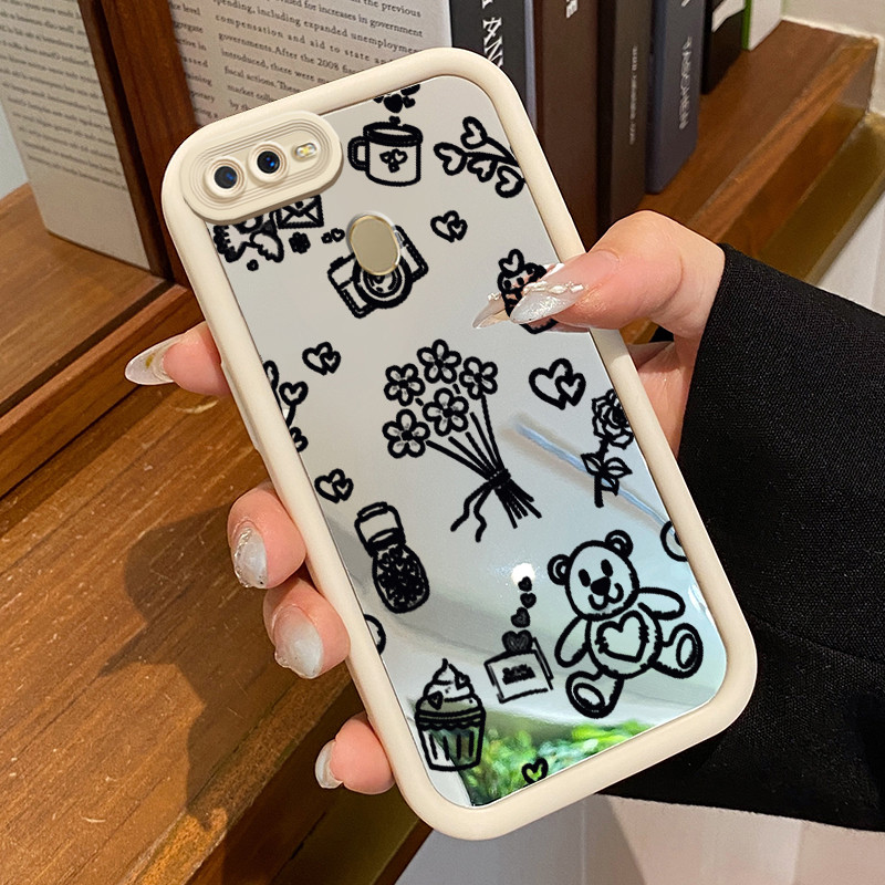 Casing Hp OPPO A7 OPPO A5s OPPO A12 OPPO A12S A11k Case Casing pelindung cermin Silikon Kesing Cesin
