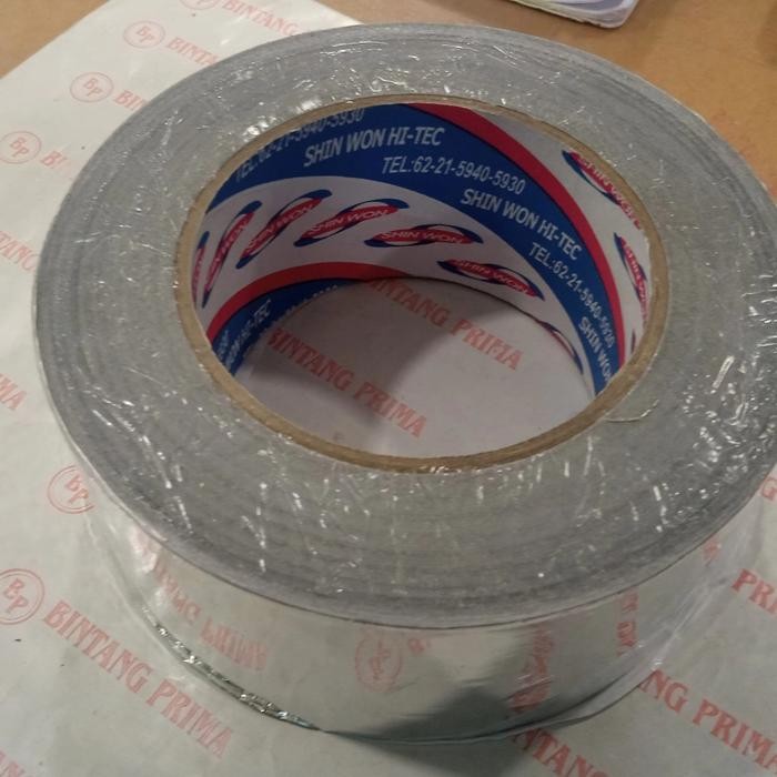 TAPE / ISOLASI / LAKBAN ALUMUNIUM WARNA SILVER UKURAN JUMBO