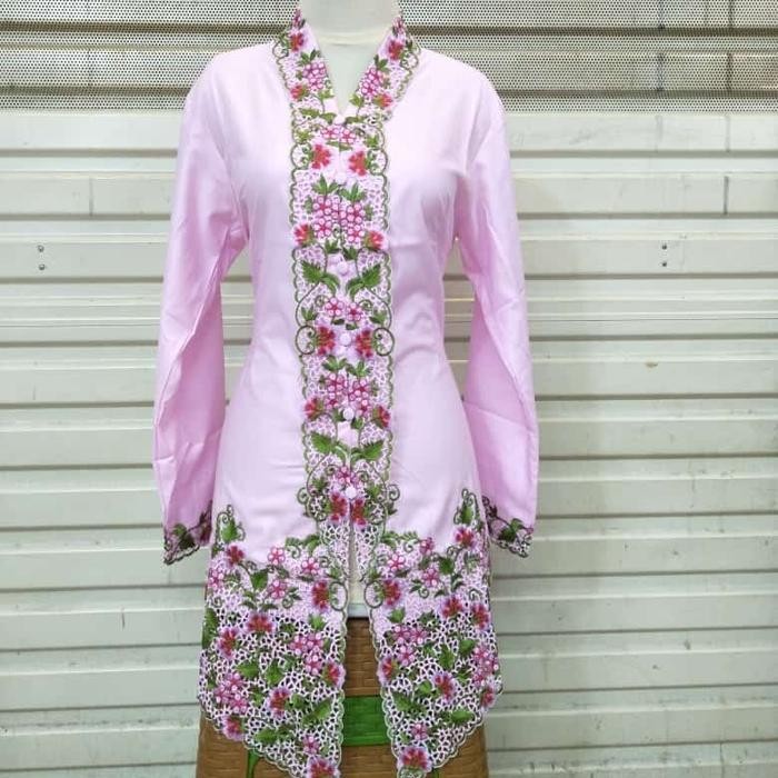 Kebaya Encim Modern Bordir Bunga/ Kebaya Encim Betawi / Kebaya Encim Jumbo/ Kebaya Encim Motif Bunga