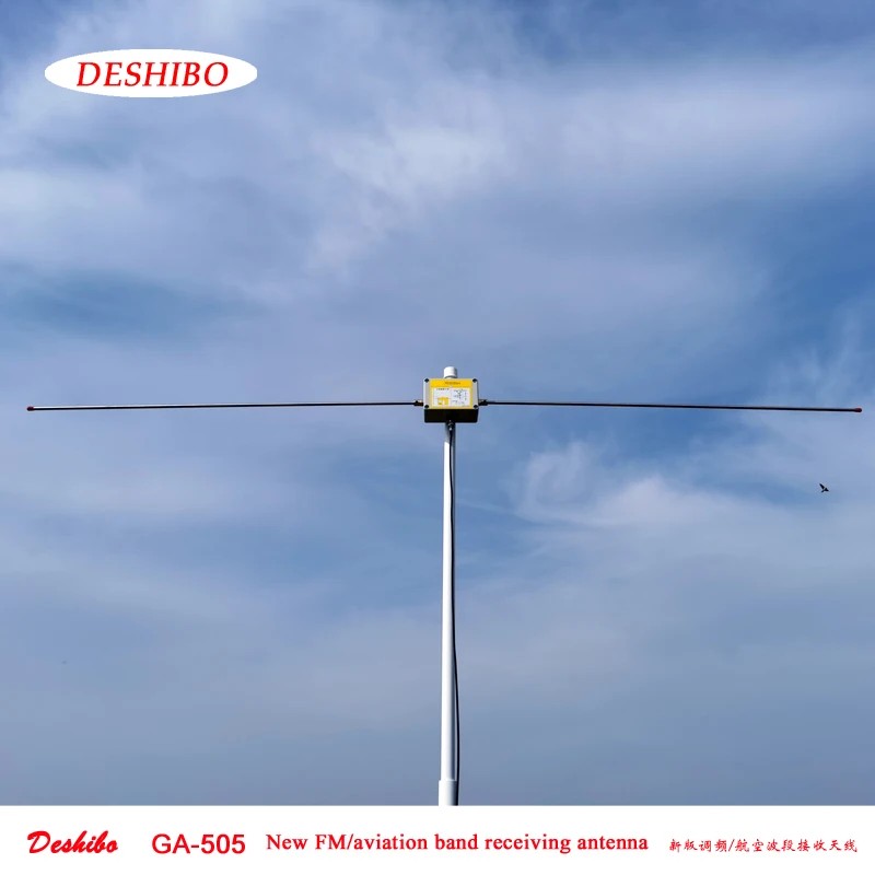 ⚠️ STOK TERBATAS  Deshibo GA-505 76-108MHz 118-136MHz Loop Active Antenna SDR Shortwave Radio FM Avi