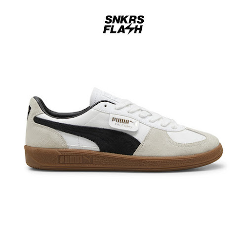 PUMA PALERMO LEATHER WHITE VAPOR GREY GUM Sepatu Sneakers Pria - 39646401 - Size 42.5