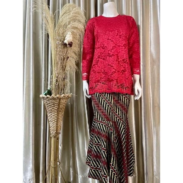 ATASAN KEBAYA BROKAT TUNIK PADANG/KEBAYA SERAGAMAN PESTA HIJAU