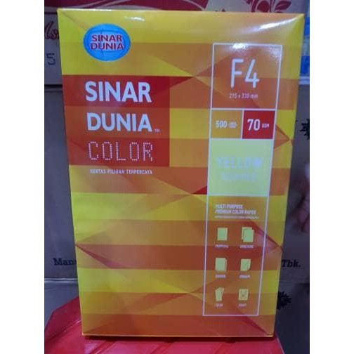 

Kertas Hvs F4 70Gsm Sidu Kuning / Yellow
