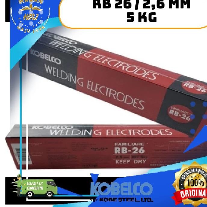 KAWAT LAS KOBELCO RB26 2.6MM RB 26 2,6MM KOBE STEEL RB26, 5 KG