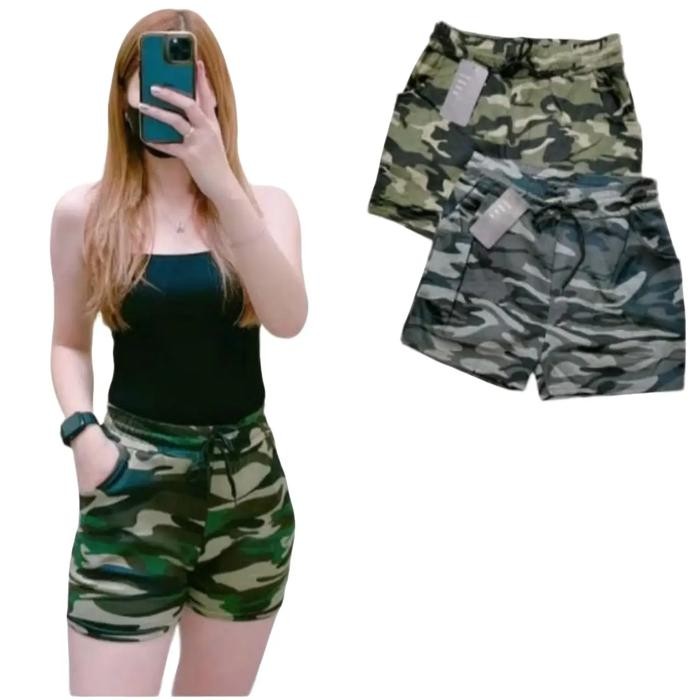 WMU0 Celana Pendek Army Import/Celana Pendek Army/Celana Army Wanita Katun Melar