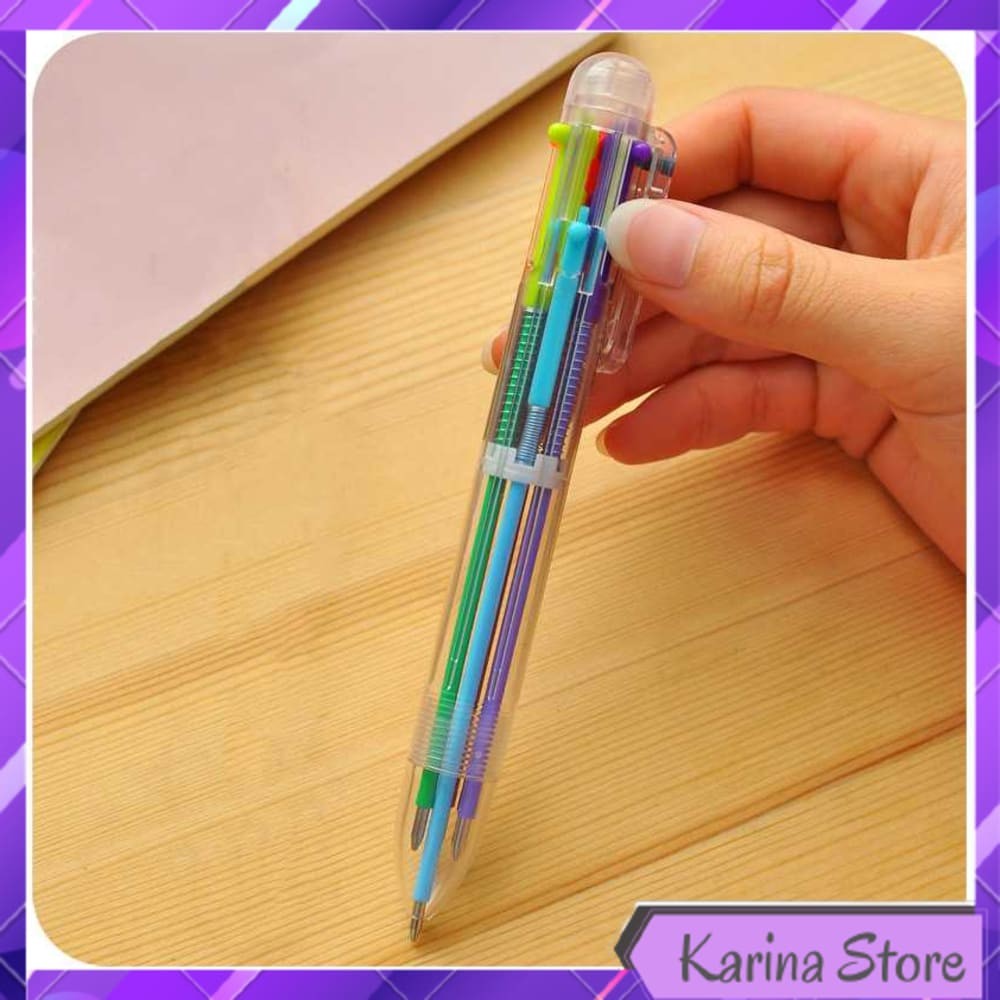 

PULPEN 6 IN 1 PENA BOLPOIN WARNA-WARNI MULTI COLORED PEN