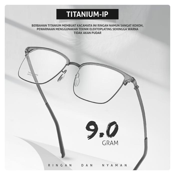 Kacamata Minus Anti Radiasi Colore.In Titanium Ringan Nyaman U2605