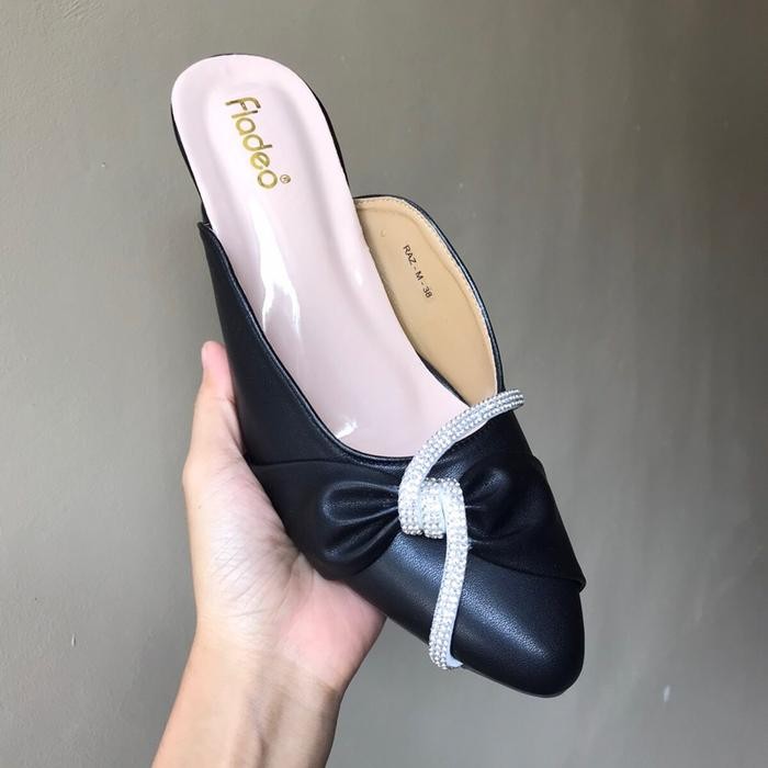 dap Sandal Pesta Wanita Fladeo PS Heels 5cm Mutiara Cantik Sandal Kondangan