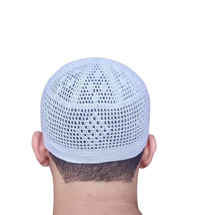 HWIH Peci Rajut Madinah Al Muzzammil Motif#7 Muslim Kopiah Songkok Haji Dewasa