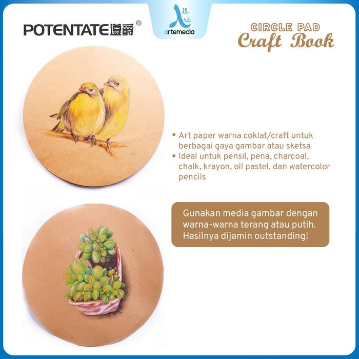 

Potentate Kraft Paper Circle Drawing Block Kertas Gambar Sketsa
