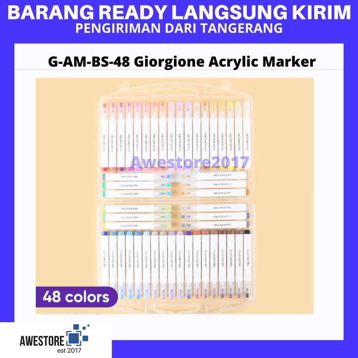 

G-AM-BS Giorgione Acrylic Marker Set Spidol Akrilik Box Markers Pen 12/24/36/48 Warna Colour