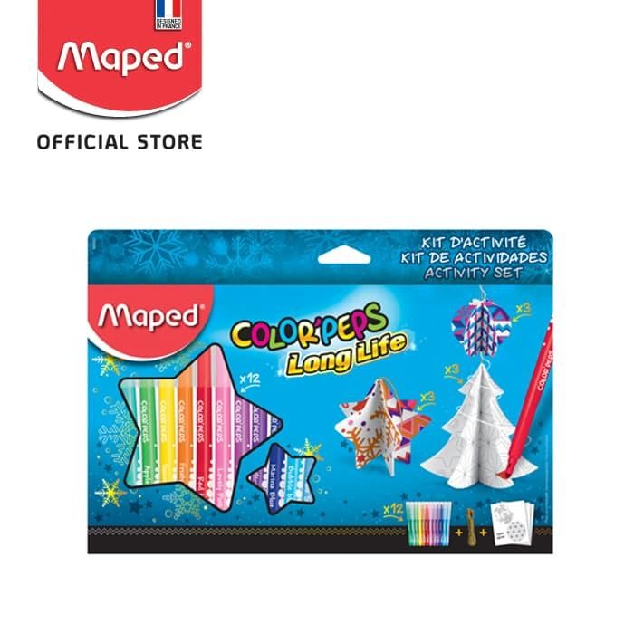 

Maped Spidol Felt Pen 12 warna+ Christmas Activity Cardboard