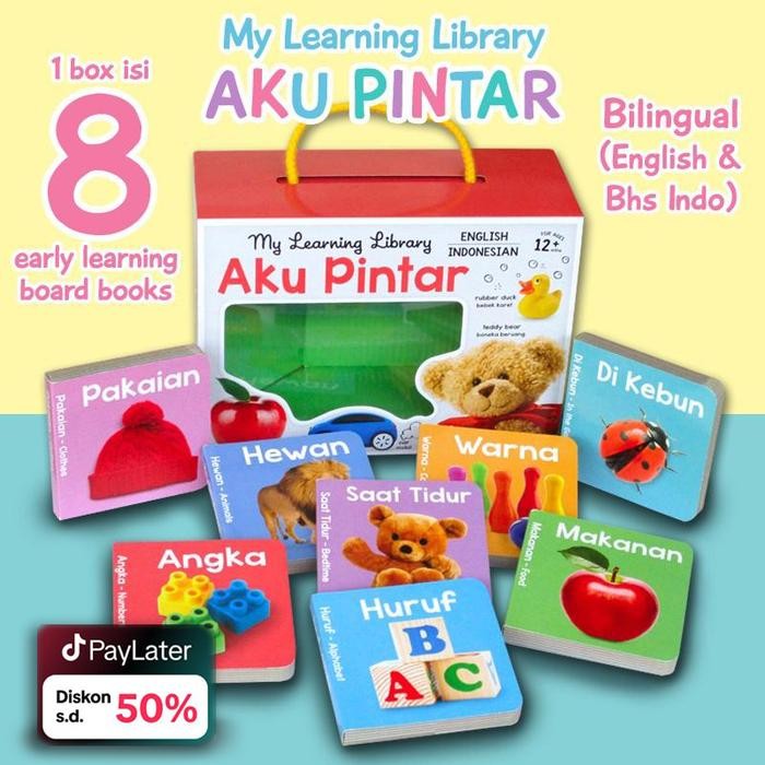 

[V] My Learning Library AKU PINTAR (1 box isi 8 early learning board books)