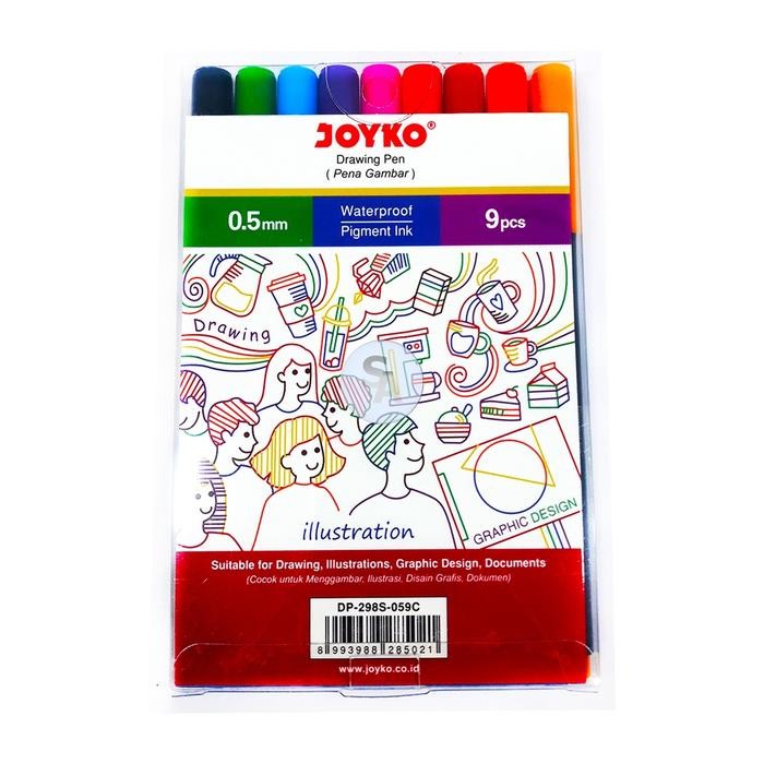 

DRAWING PEN JOYKO TIPE DP-298S 059C 9 WARNA [ SET ]
