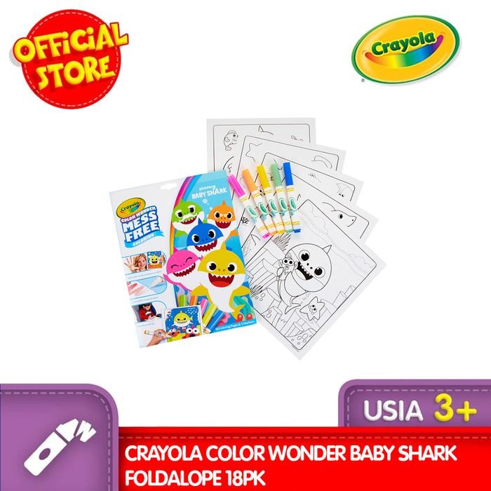 

CRAYOLA Color Wonder Baby Shark Foldalope 18PK