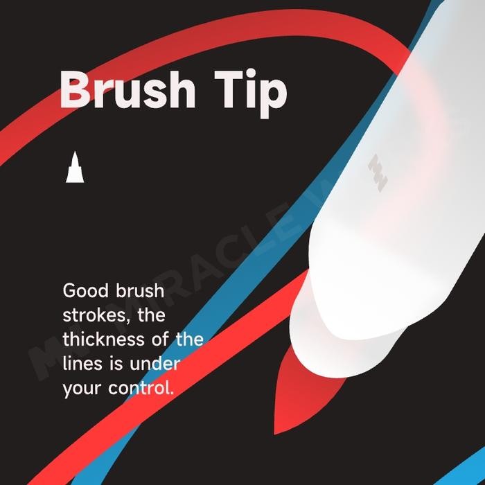 

MW Tempat pena segitiga Set Spidol Akrilik Ujung Kuas 12/24/36/48/60/80 Warna Acrylic Marker