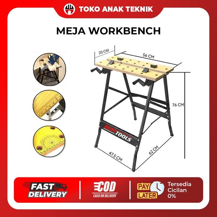 Terlaris Work Bench / Workbench Meja Kerja Kayu Portabel / Folding Workbench