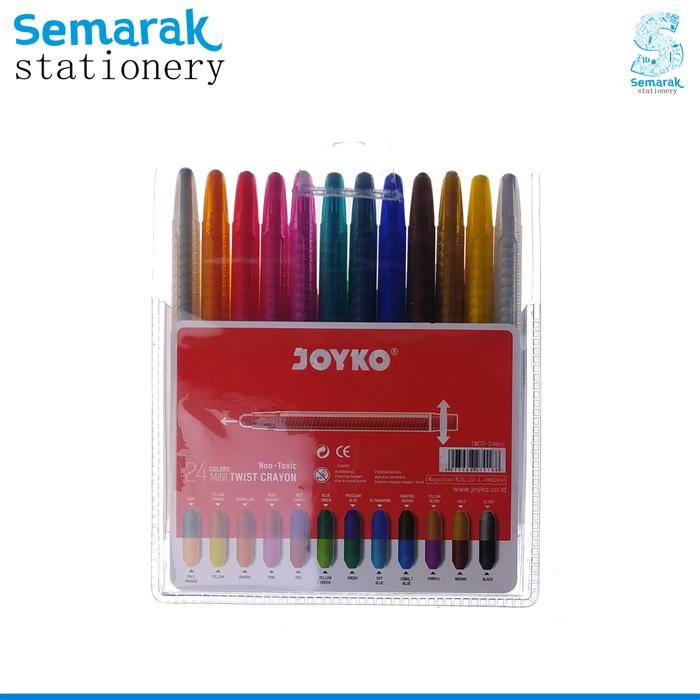 

Joyko Twist Crayon Krayon Putar Tanpa Racun [24 Warna Mini]