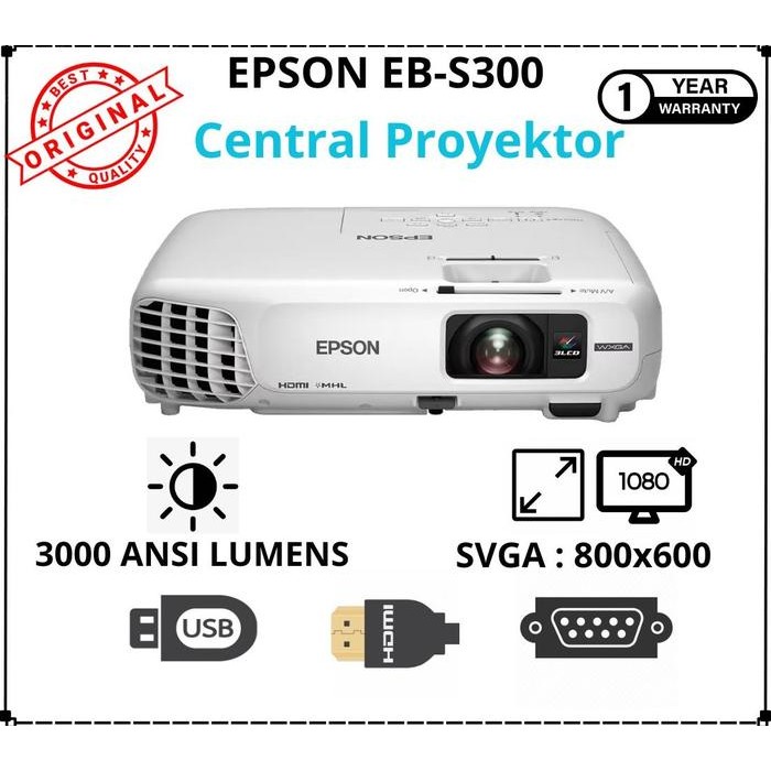 FES4 Proyektor Epson Eb-S300 3000Lumens - Epson Hdmi Projector