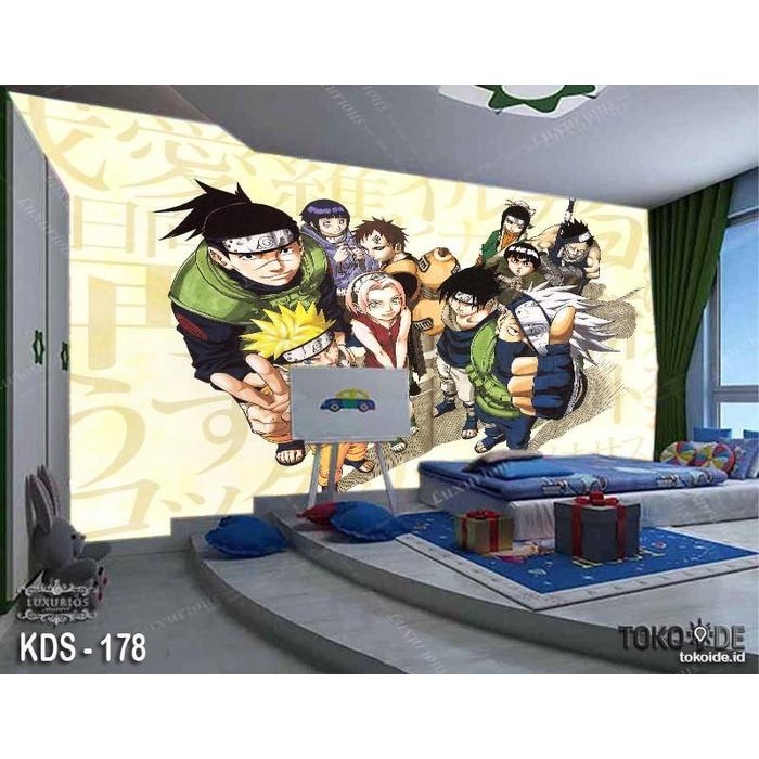 WALLPAPER DINDING 3D CUSTOM MOTIF ANIME ONE PIECE NARUTO