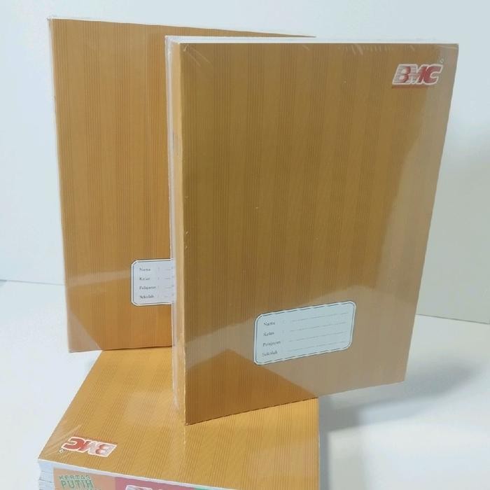 

I77W Buku Tulis Panjang Bmcampus Sampul Craf, Coklat, 1 Pack Isi 10 Buku Stationery