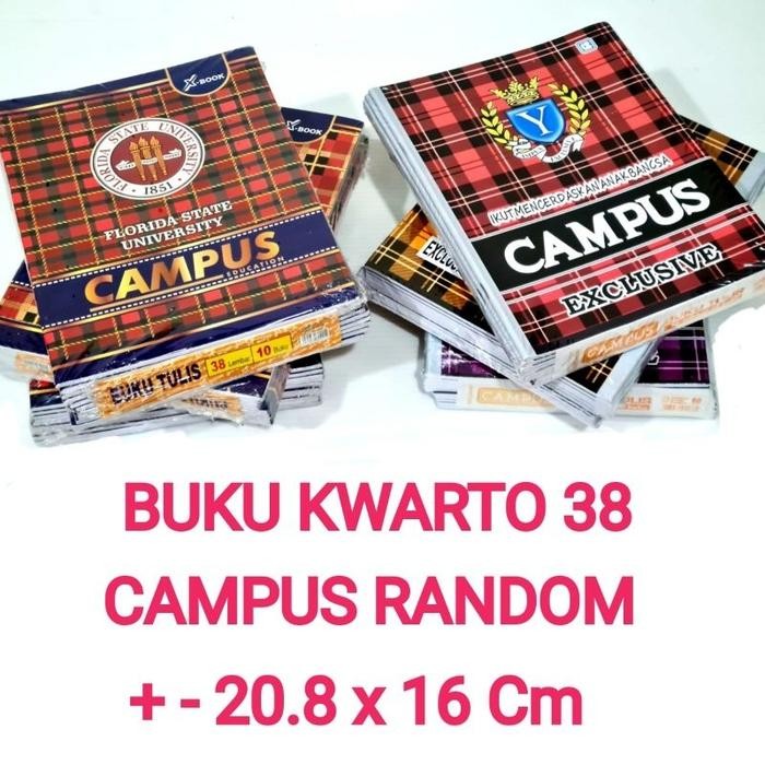 

I77W Bos Buku Tulis 38 Lembar Campus Isi 10 Buku/Buku Tulis X-Book Kwarto/Buku Sekolah