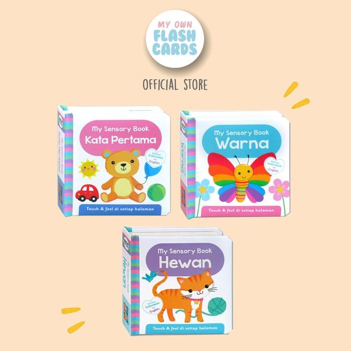 

My Sensory Book WARNA KATA PERTAMA HEWAN Touch and Feel bilingual Anak